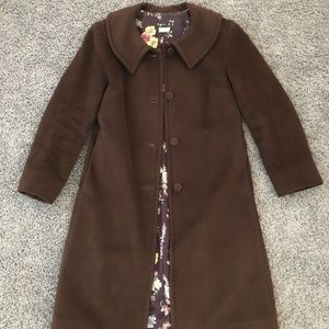 Dark brown pea coat by agnis b